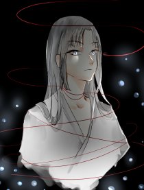 清娥画扇中